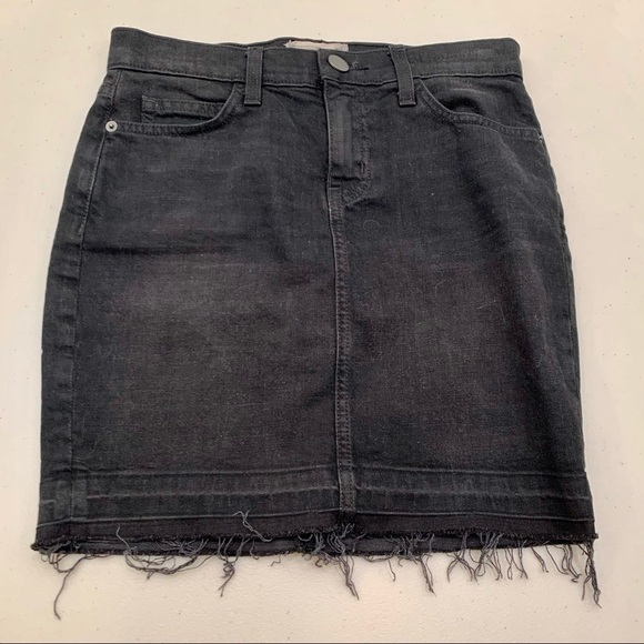 CURRENT/ELLIOTT Skirt Adult Size 24 Black The Skinny Mini W/Released Hem Women - Picture 1 of 8